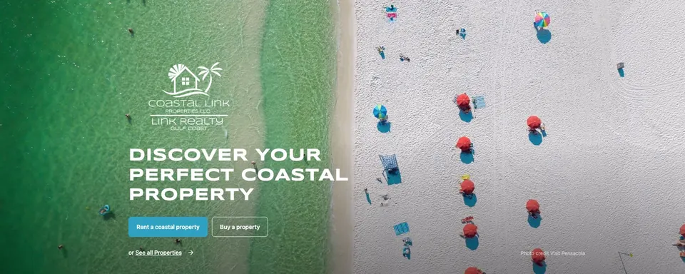 Coastal Link Properties website built by Flow Web Designs