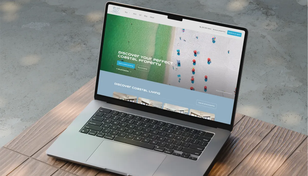 Coastal Link Properties, a real estate website built by Flow Web Designs