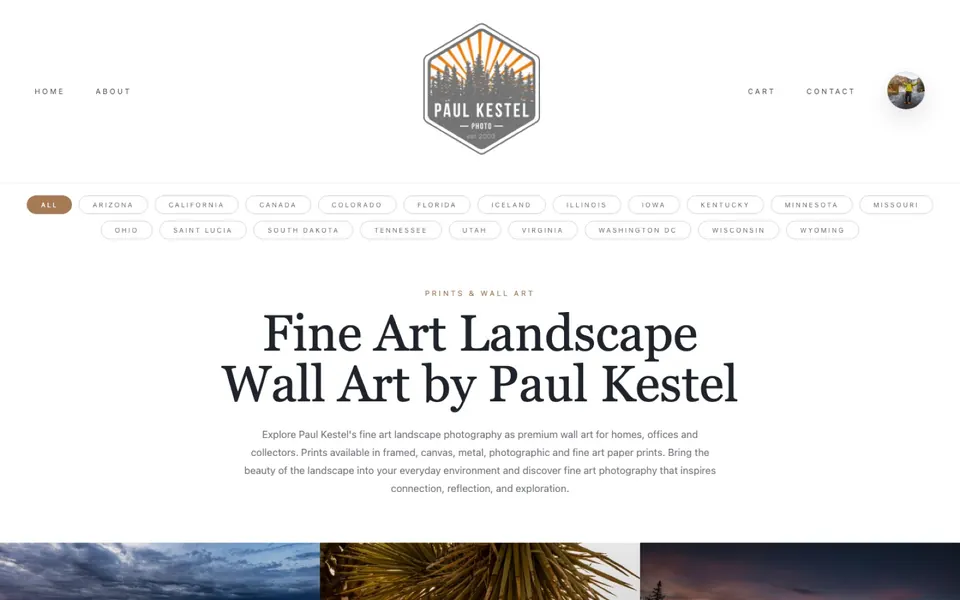 Paul Kestel Photo website design