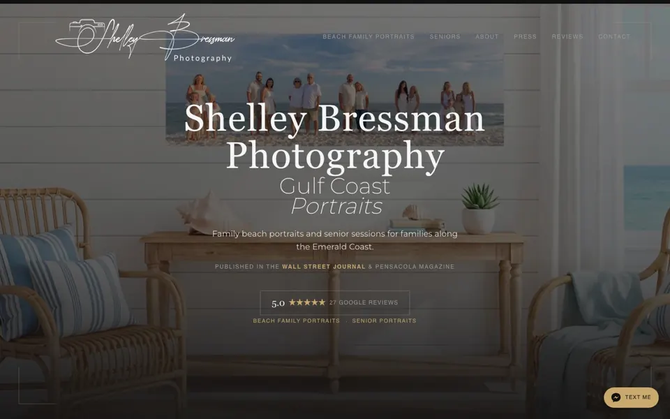ShelleyB Photography website built by Flow Web Designs